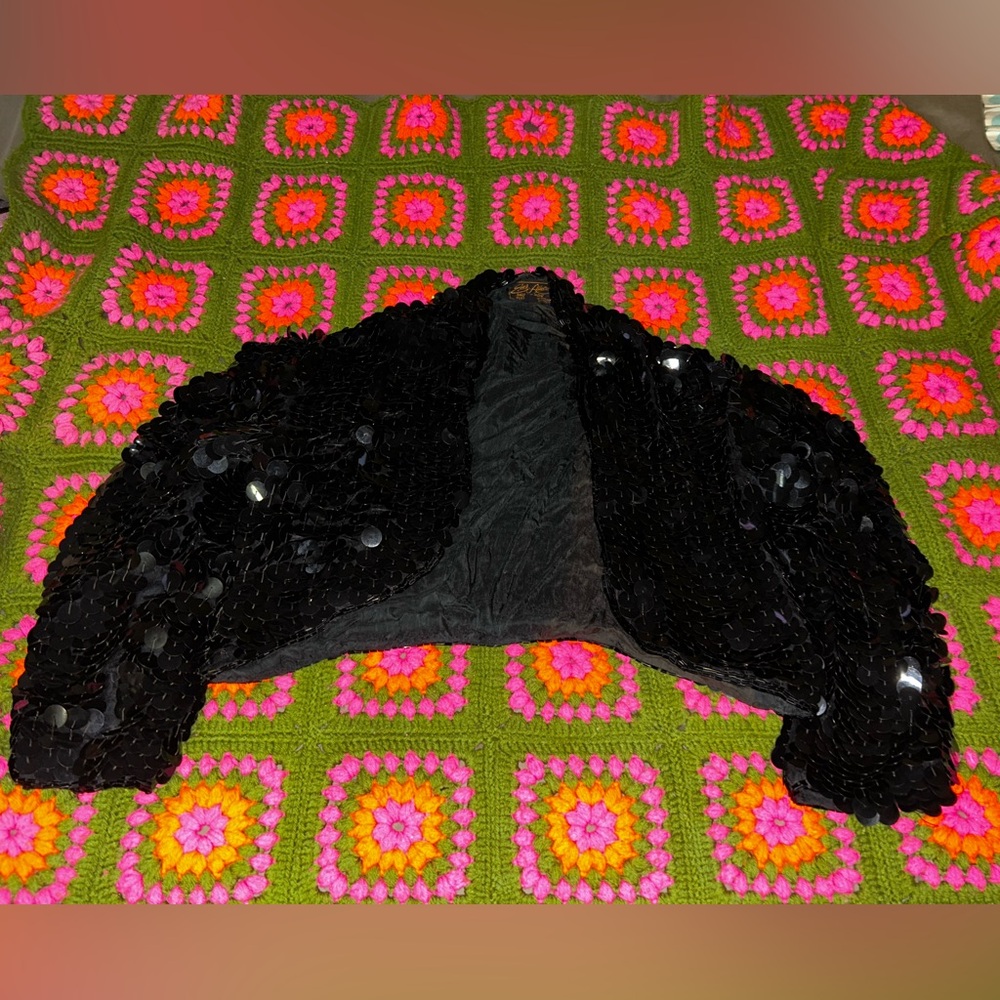 Crop top sequin jacket